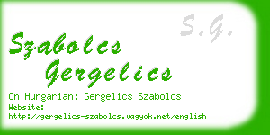 szabolcs gergelics business card